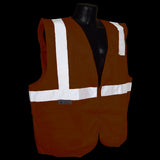 Radians SV2ZOSL Large Class 2 Vest Orange Solid w/ Zipper - 3