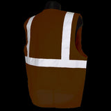 Radians SV2ZOSXL XL Class 2 Vest Orange Solid w/ Zipper - 4