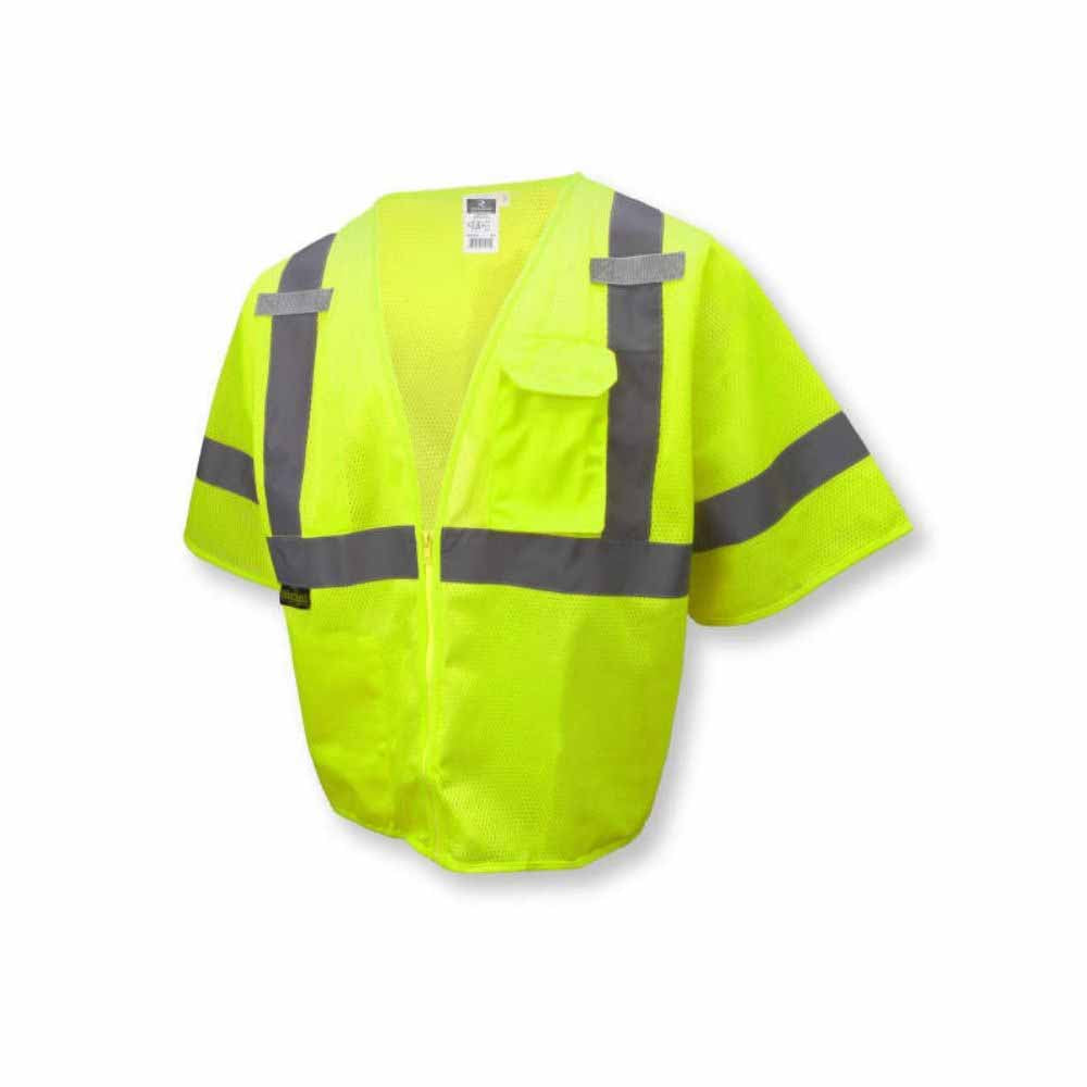 Radians SV3ZGM-2X/3X Economy Mesh Safety Vest, Green, Size 2XL-3XL