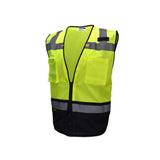 Radians SV59B-2ZGM-2X SV59B Type R Class 2 Heavy Duty Surveyor Safety Vest with Zipper - Hi Viz Green - 2XL