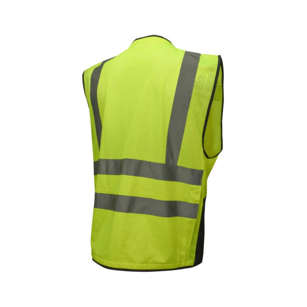 Radians SV59B-2ZGM-2X SV59B Type R Class 2 Heavy Duty Surveyor Safety Vest with Zipper - Hi Viz Green - 2XL - 2