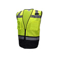 Radians SV59B-2ZGM-L SV59B Type R Class 2 Heavy Duty Surveyor Safety Vest with Zipper - Hi Viz Green - Large