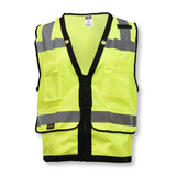 Radians SV59Z-2ZGD-2X 2XL Green Class 2 Heavy Duty Surveyor Safety Vest with Zipper