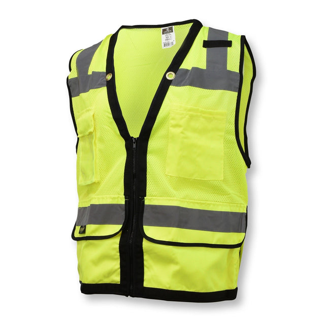 Radians SV59Z-2ZGD-3X 3XL Green Class 2 Heavy Duty Surveyor Safety Vest with Zipper