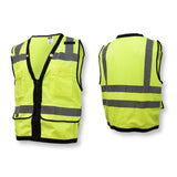 Radians SV59Z-2ZGD-3X 3XL Green Class 2 Heavy Duty Surveyor Safety Vest with Zipper - 5