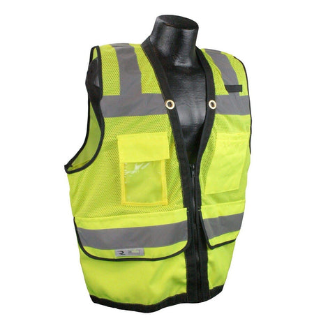 Radians SV59Z-2ZGD-XL Class 2 Heavy Duty Surveyor Safety Vest Hi Viz Green Mesh with Zipper