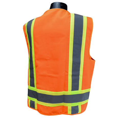 Radians SV62-2ZOT-3X Type R Class 2 Surveyor Safety Vest, Hi Viz Orange, 3XL