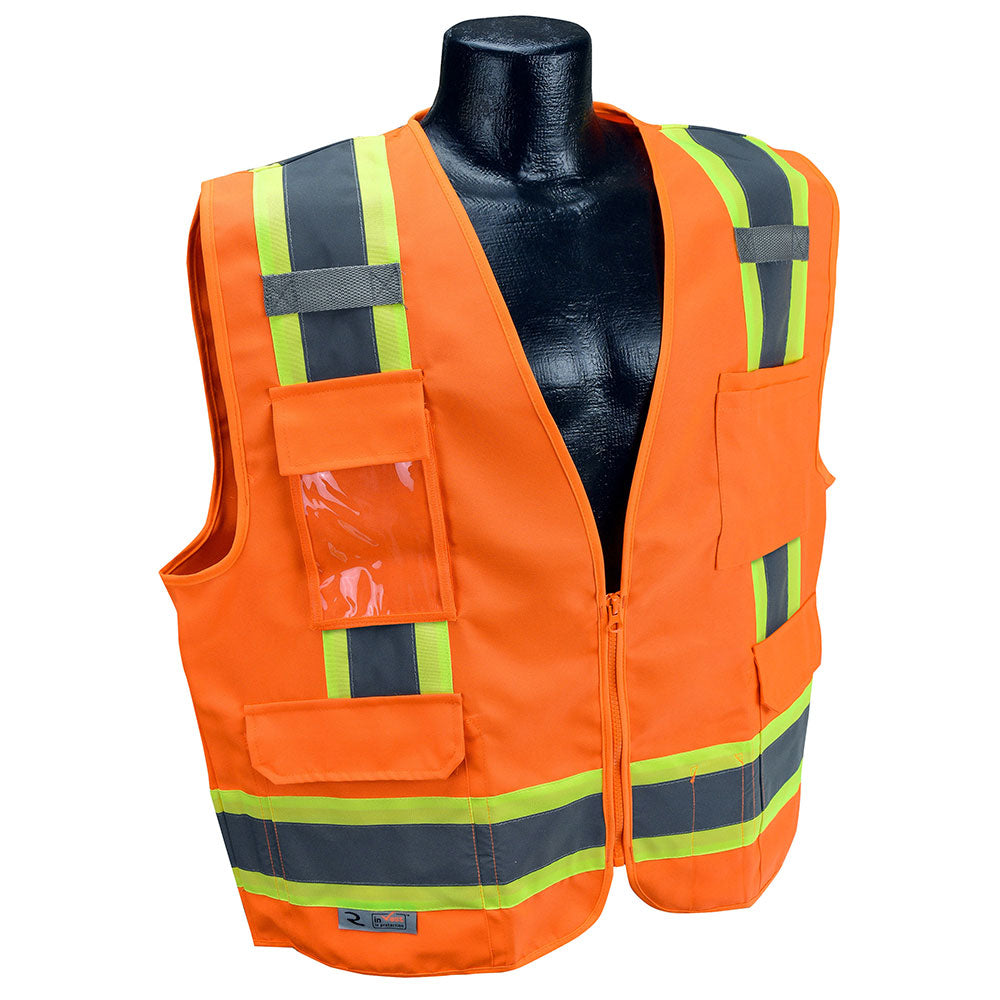 Radians SV62-2ZOT-3X Type R Class 2 Surveyor Safety Vest, Hi Viz Orange, 3XL - 2