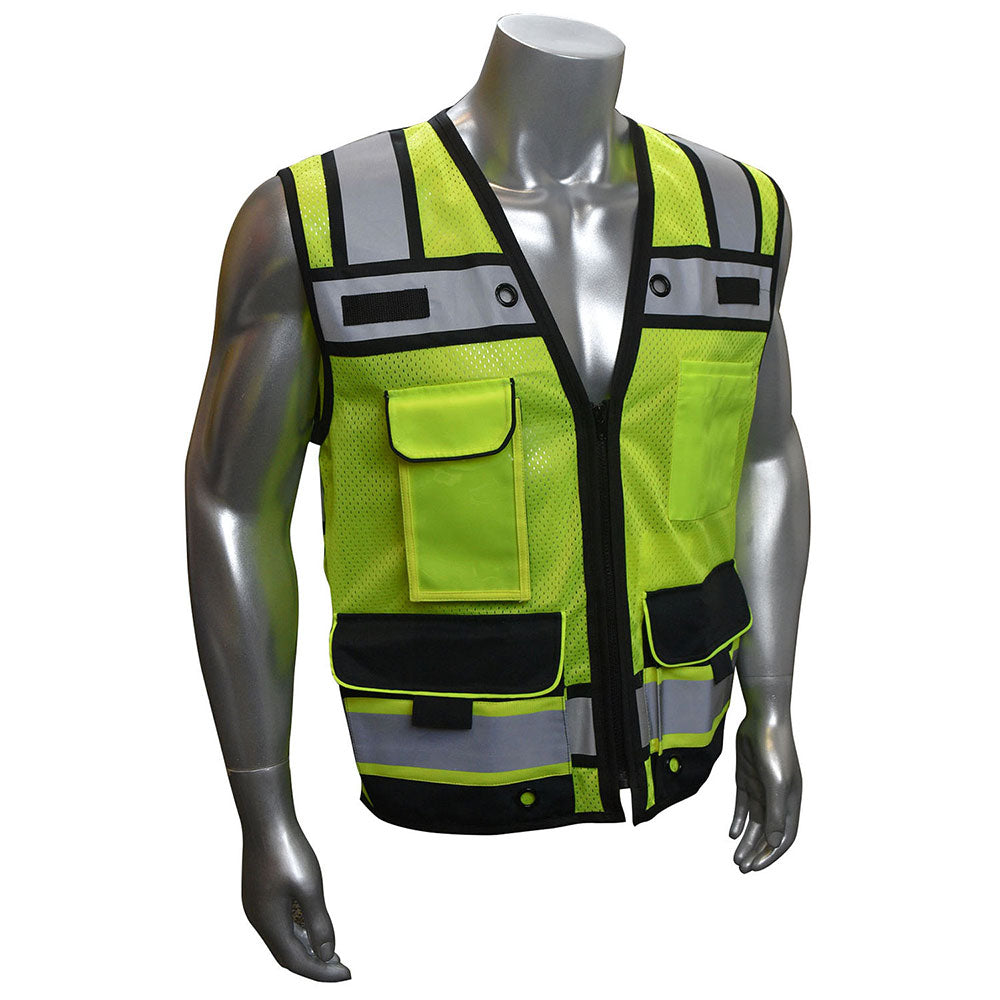 Radians SV65-2ZGM-L Type R, Class 2, Heavy Duty Surveyor Vest w/Zipper, Green, Large - 2