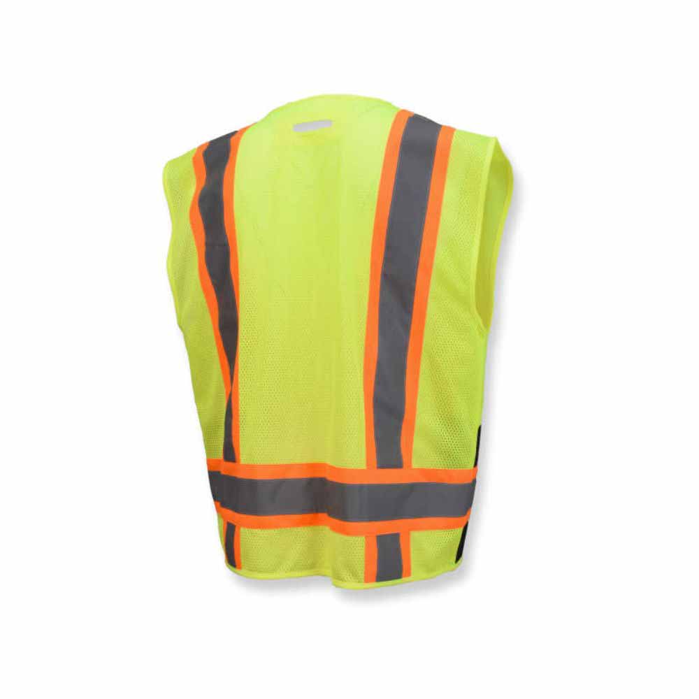 Radians SV6B-2ZGD-3X SV6 Class 2 Surveyor Vest, Zipper, Hi Viz Green/Black, 3X - 2