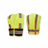 Radians SV6B-2ZGD-3X SV6 Class 2 Surveyor Vest, Zipper, Hi Viz Green/Black, 3X - 5