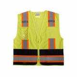 Radians SV6B-2ZGD-3X SV6 Class 2 Surveyor Vest, Zipper, Hi Viz Green/Black, 3X - 6