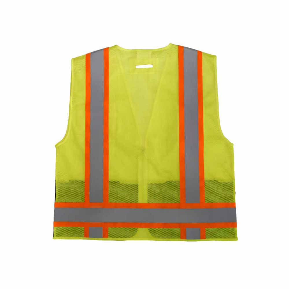 Radians SV6B-2ZGD-3X SV6 Class 2 Surveyor Vest, Zipper, Hi Viz Green/Black, 3X - 7