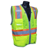 Radians SV6HG-2X Green Mesh Class 2 Hi-Viz Two-Tone Surveyor Safety Vest, 2XL