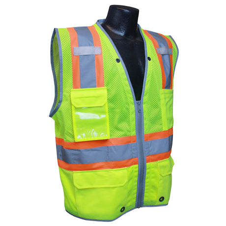 Radians SV6HG-XL Green Mesh Class 2 Hi-Viz Two-Tone Surveyor Safety Vest