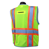 Radians SV6HG-XL Green Mesh Class 2 Hi-Viz Two-Tone Surveyor Safety Vest - 2