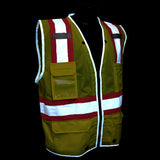 Radians SV6HG-XL Green Mesh Class 2 Hi-Viz Two-Tone Surveyor Safety Vest - 3