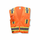 Radians SV6O2X 2 Tone Surveyor Type R Class 2 Solid/Mesh Safety Vest, XXL - 3