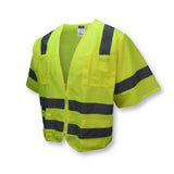Radians SV83GM3X Class 3 Hi-Vis Green Mesh Safety Vest with Zipper, 3XL, 10.2 x 8.6 x 1.2" - 3