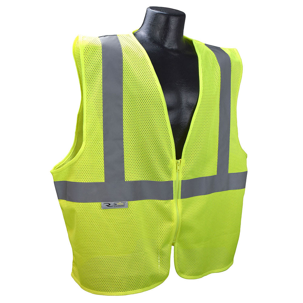 Radians SVE1-2ZGM-2X/3X Polyester Mesh Economy Type R Class 2 Safety Vest, 2X/3X