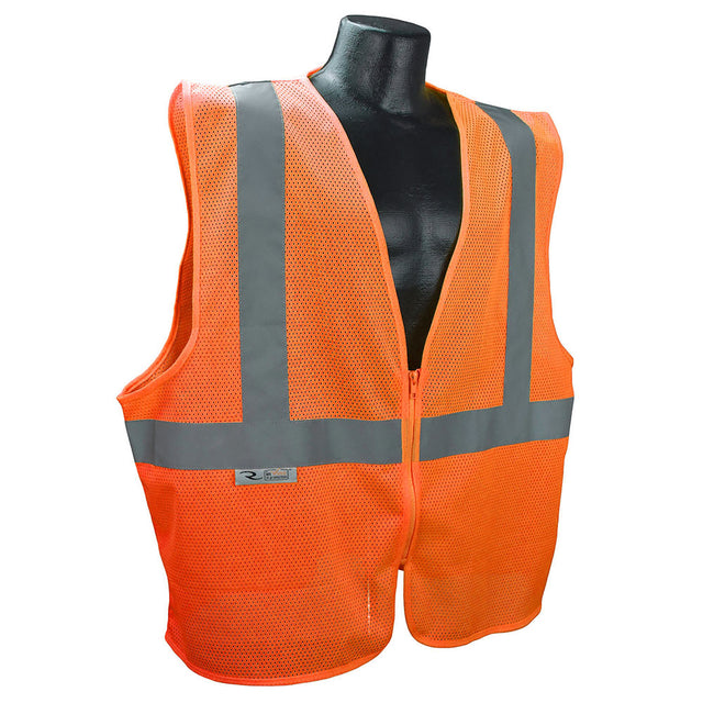 Radians SVE1-2ZOM-2X/3X Class 2 Safety Vest Economy Orange 2X/3X