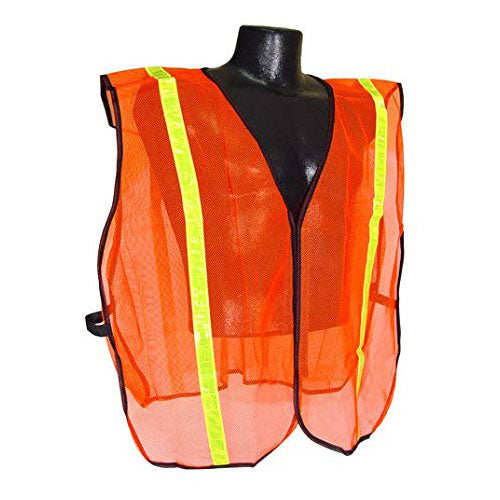 Radians SVO1 Non Rated Mesh Safety Vests w 1" Tape Hiviz, Orange, 2XL/5XL