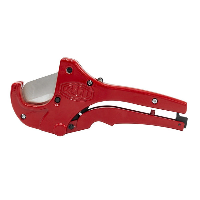 Reed 04129 Ratchet Shear with Quick Change Nickel Plated Blade for Plastic Pipe up to 42 mm OD (RS1QPLT)