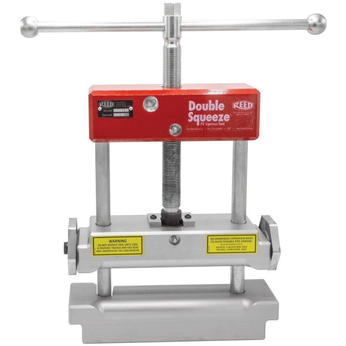 Reed 04336 Double Squeeze Manual PE Squeeze Tool for 2 to 4" Pipe 17-1/2" OAL (PES4DB) - 2