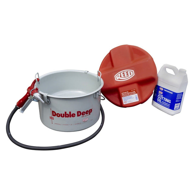 Reed 06160 Double Deep Hand Held Pistol Oiler Kit with Locking Lid and Dark Cutting Oil (OLBUCKTXL)