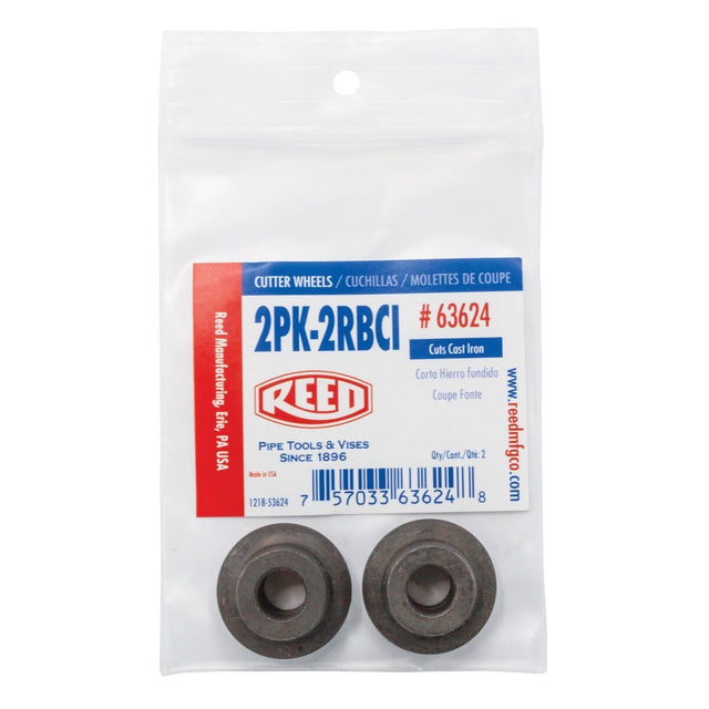 Reed 63624 Steel Replacement Cutter Wheels for Cast Iron and Ductile Iron Pipe Cutters (2 Pack) (2PK-2RBCI)