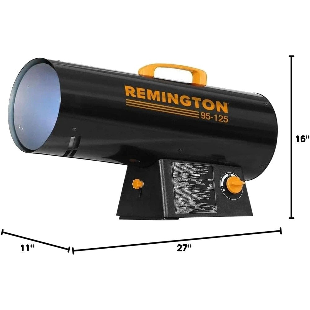 Remington REM-125V-GFA-O 125000 BTU LP Forced Air Heater with Variable Output 15 x 9 x 26" - 5