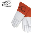 Black Stallion 35KE-L Grain Kidskin Long Cuff TIG Welding Gloves, Large