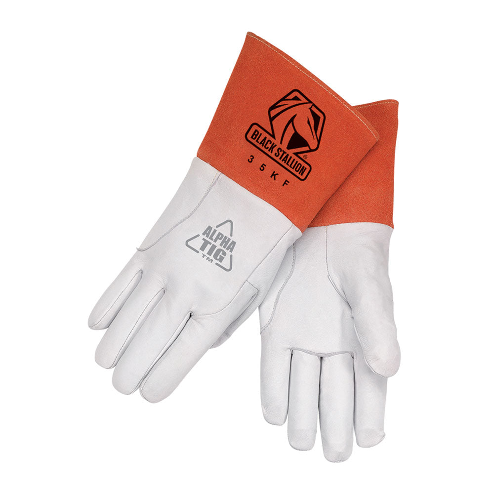 Black Stallion 35KFM Grain Kidskin TIG Welding Glove, Medium