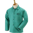 Black Stallion F9-30C-XXL TruGuard 200 Flame Resistant Cotton Welding Jacket Coat, Green, 2XL