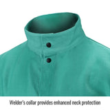 Black Stallion F9-30C-XXXL TruGuard 200 Flame Resistant Cotton Welding Jacket Coat, Green, 3XL - 2