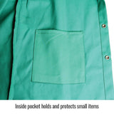Black Stallion F9-30C-XXXL TruGuard 200 Flame Resistant Cotton Welding Jacket Coat, Green, 3XL - 3