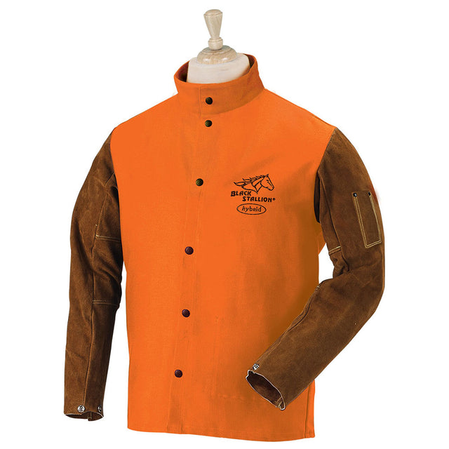 Revco FO9-30C/BS-L Flame Resistant Cotton & Cowhide Hybrid Welding Jacket, Large