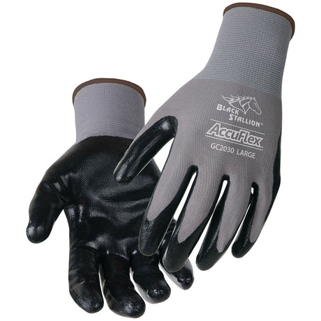 Black Stallion GC2030-GY-MED Accuflex A1 Cut-Resistant Nitrile-Coated Nylon Glove, Medium