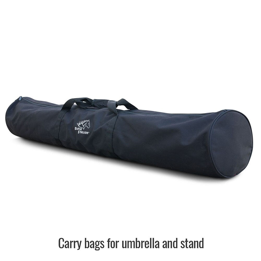 Black Stallion UB150 Flame Resistant Industrial Umbrella and Tripod Stand Combo - 5