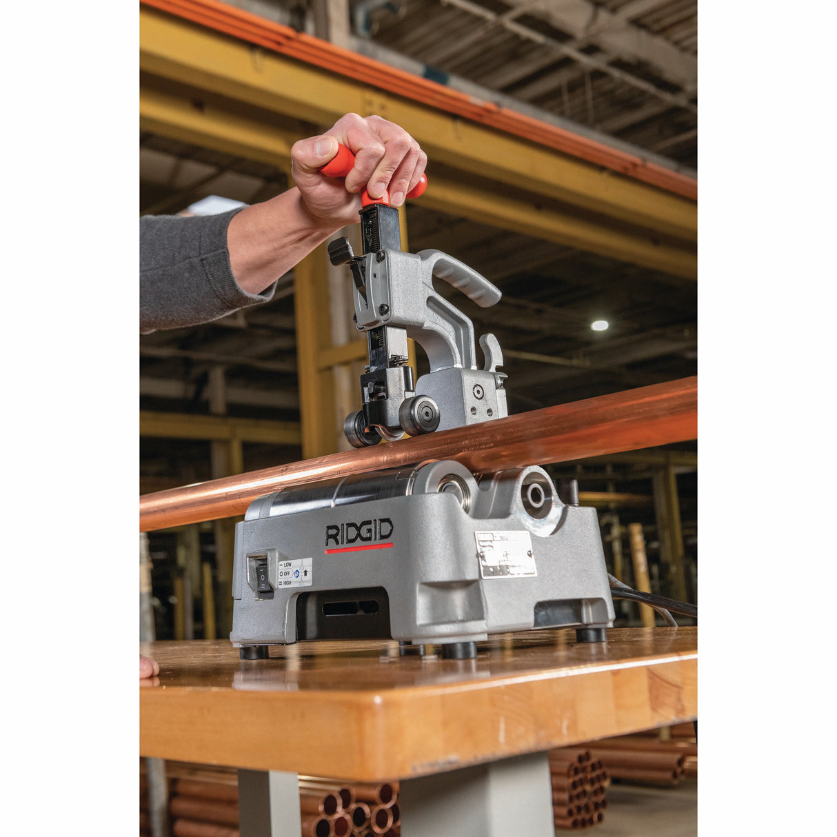 Ridgid 66138 Power Tubing Cutting Machine For Copper and Plastic with PC-116 TS Tube Stand - 6