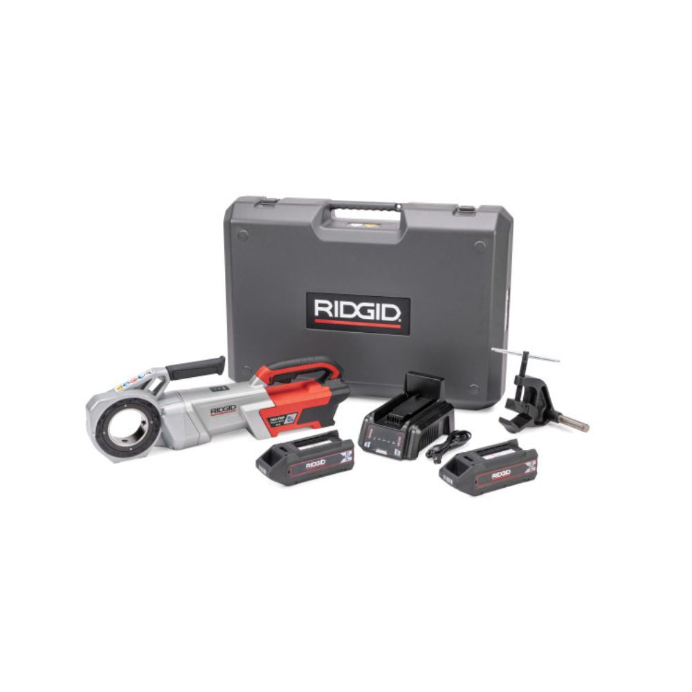 Ridgid 72013 760 FXP Power Drive (12-R), 2x 4Ah FXP Batteries, FXP Charger, Support Arm, Case