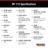 Ridgid 72558 RP 115 Mini Press Tool Battery Kit with ProPress and PureFlow Jaws 1/2 in. to 3/4 in. (Kit) - 4