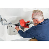 Ridgid 78058 K-46 Cordless SinkSnake Deluxe Kit with 5/16" x 25' Cable, 3/8" x 35' Cable, T-250 Tool Set, Carrying Case, 18V 2.5Ah Battery & Charger - 7