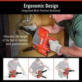 Ridgid 78058 K-46 Cordless SinkSnake Deluxe Kit with 5/16" x 25' Cable, 3/8" x 35' Cable, T-250 Tool Set, Carrying Case, 18V 2.5Ah Battery & Charger - 13