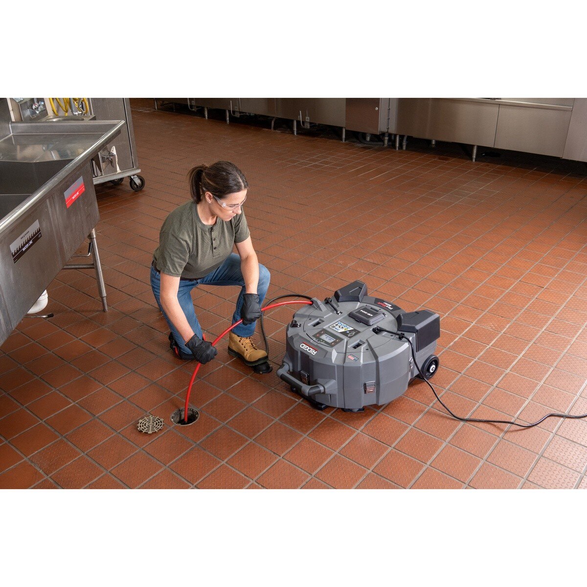 Ridgid 79713 FlexShaft KM-1004 Milling Machine Hybrid Power for 1-1/4" to 4" Pipes Tool Only - 6