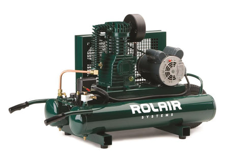 Rolair 5715K17 1.5 HP 9 Gal Electric Twin Tank Air Compressor with Regulator