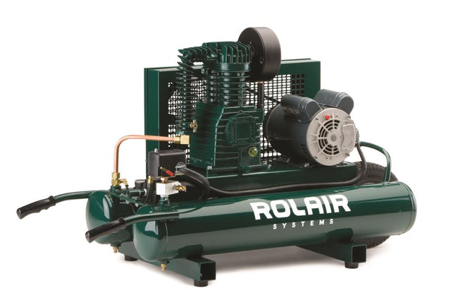 Rolair 5715K17 1.5 HP 9 Gal Electric Twin Tank Air Compressor with Regulator