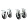 Rubbermaid 1997371 5" Utility Cart Replacement Caster Set for FG4500 and FG4520 Series Carts (4 Pack)