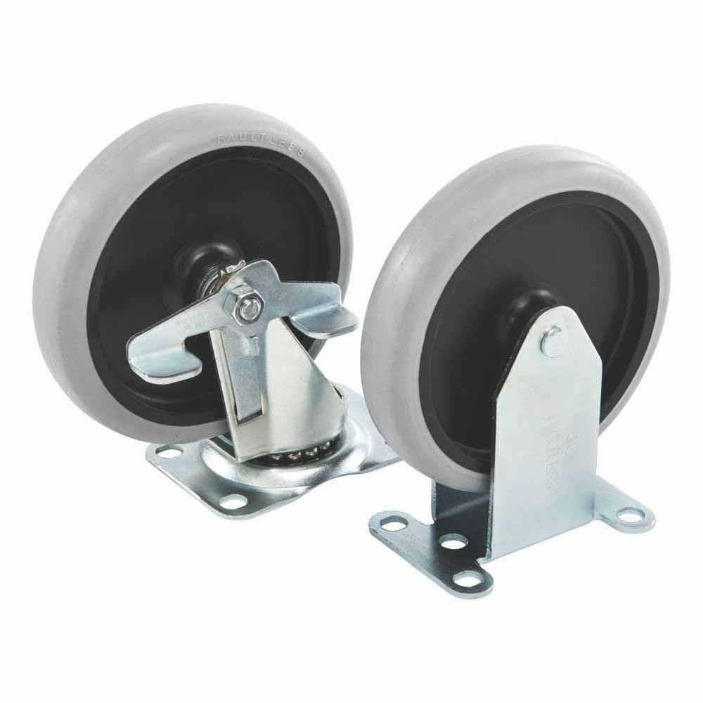 Rubbermaid 1997371 5" Utility Cart Replacement Caster Set for FG4500 and FG4520 Series Carts (4 Pack) - 3