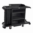 Rubbermaid 2202581 Full Size Housekeeping Cart with 360 Degree Maneuverability and Adjustable Shelves